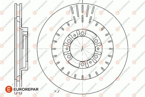 EUROREPAR 1667850880 - Тормозной диск avtokuzovplus.com.ua