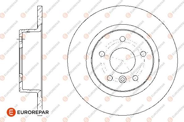 EUROREPAR 1667852580 - Гальмівний диск autocars.com.ua