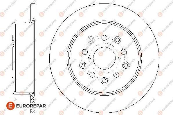 EUROREPAR 1667852780 - Гальмівний диск autocars.com.ua