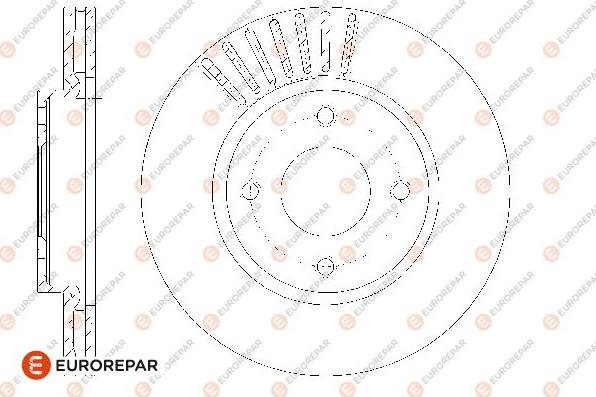 EUROREPAR 1667852980 - Тормозной диск avtokuzovplus.com.ua