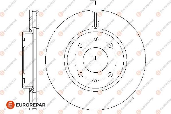 EUROREPAR 1667853280 - Гальмівний диск autocars.com.ua