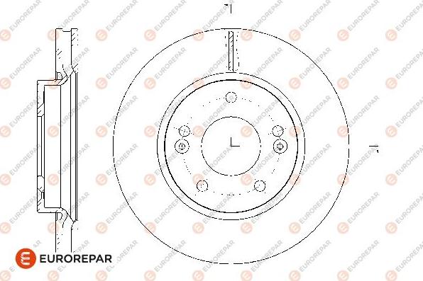 EUROREPAR 1667853580 - Тормозной диск autodnr.net