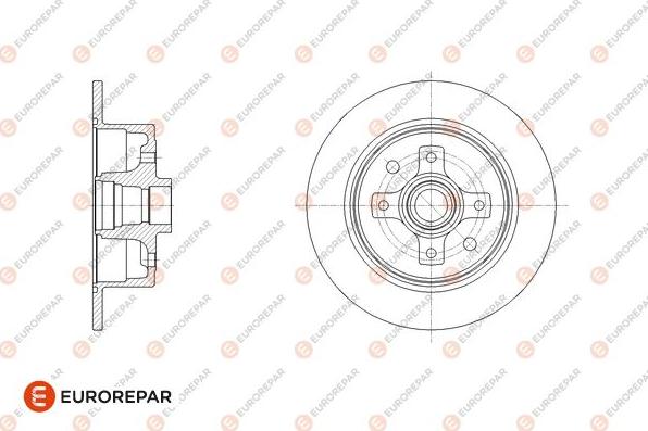 EUROREPAR 1667853980 - Тормозной диск avtokuzovplus.com.ua