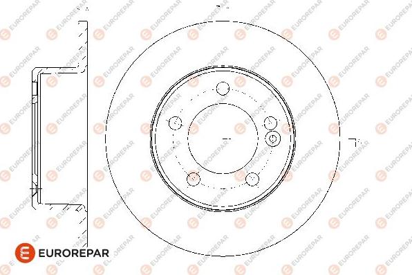 EUROREPAR 1667855080 - Гальмівний диск autocars.com.ua