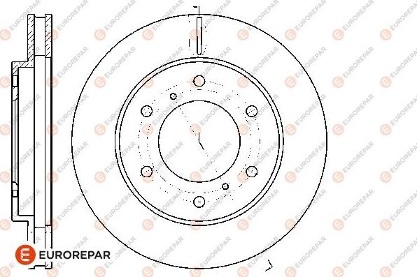 EUROREPAR 1667855280 - Гальмівний диск autocars.com.ua