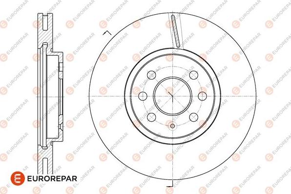 EUROREPAR 1667855680 - Гальмівний диск autocars.com.ua