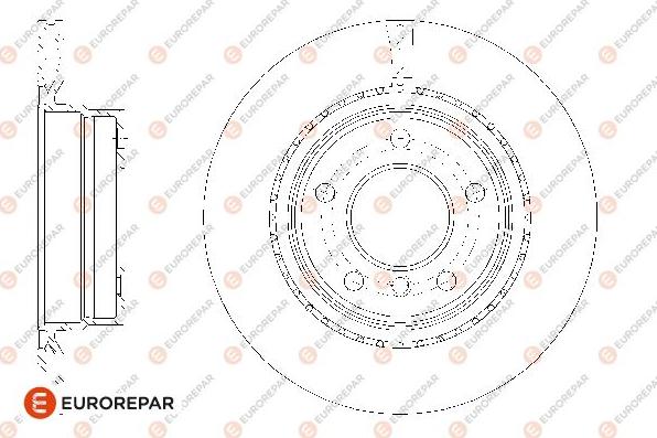 EUROREPAR 1667856080 - Гальмівний диск autocars.com.ua