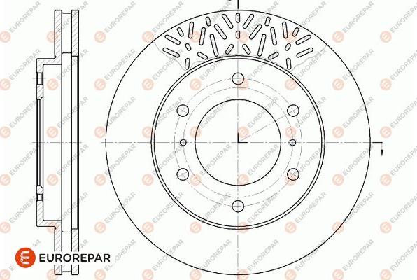 EUROREPAR 1667856680 - Тормозной диск avtokuzovplus.com.ua