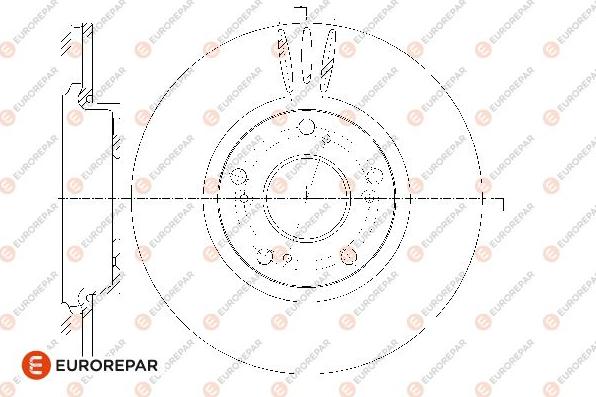 EUROREPAR 1667856980 - Гальмівний диск autocars.com.ua