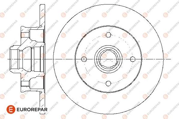 EUROREPAR 1667857880 - Гальмівний диск autocars.com.ua