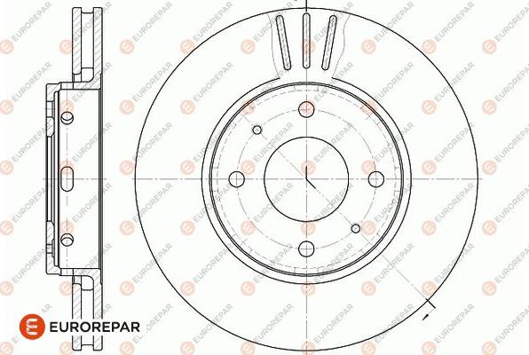 EUROREPAR 1667857980 - Гальмівний диск autocars.com.ua