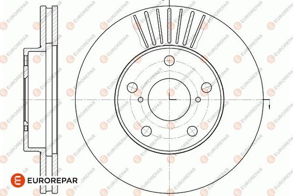 EUROREPAR 1667858080 - Тормозной диск avtokuzovplus.com.ua