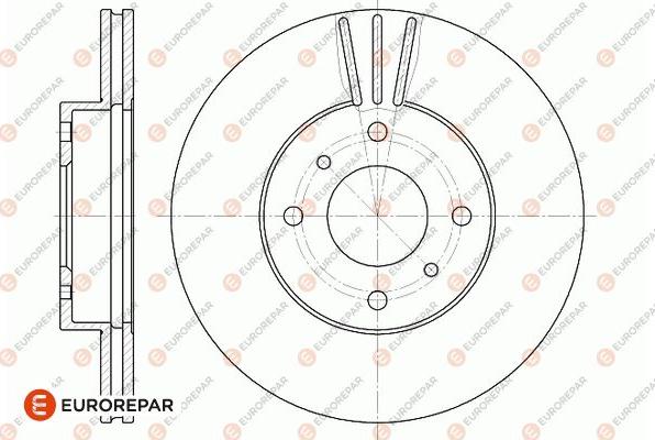 EUROREPAR 1667858280 - Гальмівний диск autocars.com.ua