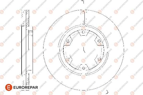 EUROREPAR 1667859980 - Гальмівний диск autocars.com.ua