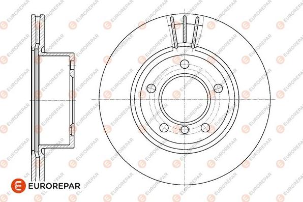 EUROREPAR 1667860180 - Гальмівний диск autocars.com.ua