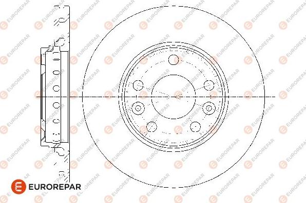 EUROREPAR 1667860480 - Гальмівний диск autocars.com.ua