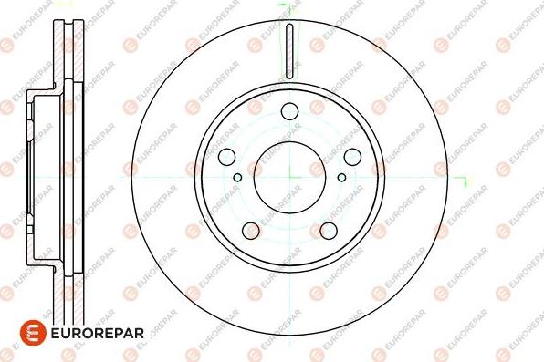 EUROREPAR 1667861380 - Гальмівний диск autocars.com.ua