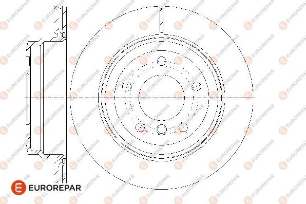 EUROREPAR 1667861480 - Гальмівний диск autocars.com.ua