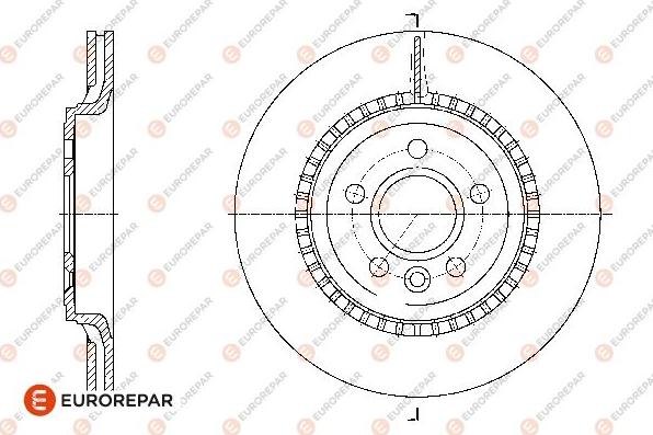 EUROREPAR 1667862380 - Гальмівний диск autocars.com.ua