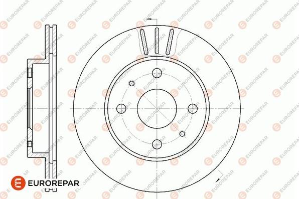 EUROREPAR 1667862680 - Тормозной диск avtokuzovplus.com.ua