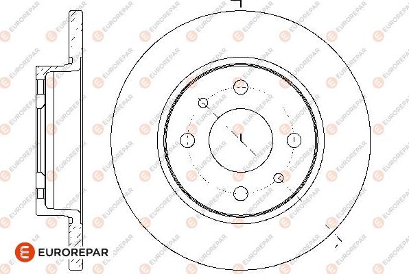 EUROREPAR 1667863180 - Гальмівний диск autocars.com.ua