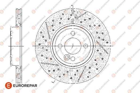 EUROREPAR 1667863380 - Гальмівний диск autocars.com.ua