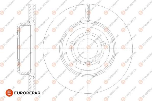 EUROREPAR 1667863880 - Тормозной диск avtokuzovplus.com.ua