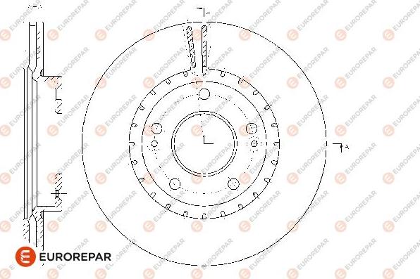 EUROREPAR 1667864580 - Гальмівний диск autocars.com.ua