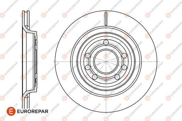 EUROREPAR 1667867080 - Гальмівний диск autocars.com.ua