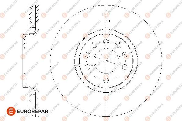 EUROREPAR 1667867180 - Гальмівний диск autocars.com.ua