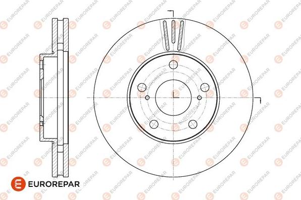 EUROREPAR 1667867580 - Гальмівний диск autocars.com.ua