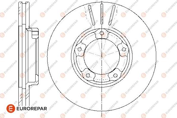 EUROREPAR 1667868180 - Гальмівний диск autocars.com.ua