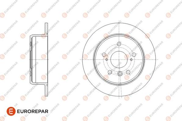 EUROREPAR 1667870480 - Гальмівний диск autocars.com.ua