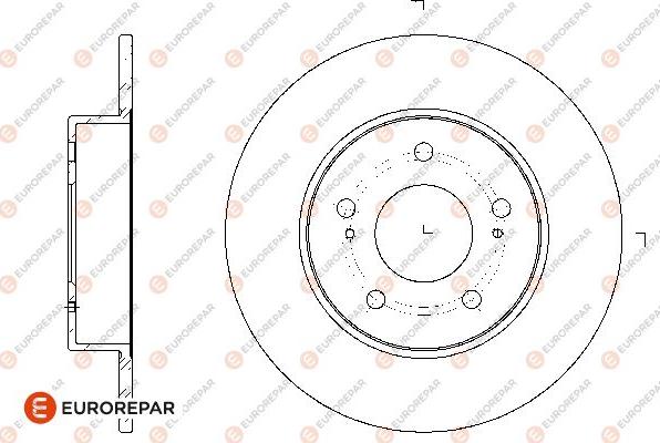 EUROREPAR 1667871380 - Тормозной диск avtokuzovplus.com.ua