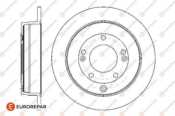 EUROREPAR 1667871880 - Гальмівний диск autocars.com.ua