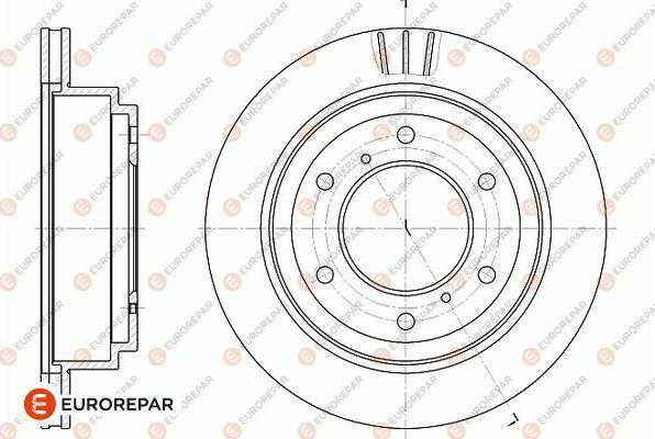 EUROREPAR 1667872380 - Гальмівний диск autocars.com.ua