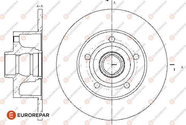 EUROREPAR 1669615580 - Тормозной диск avtokuzovplus.com.ua