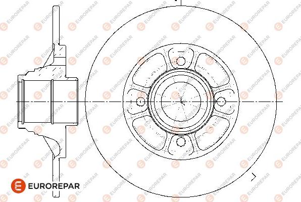 EUROREPAR 1669615680 - Гальмівний диск autocars.com.ua