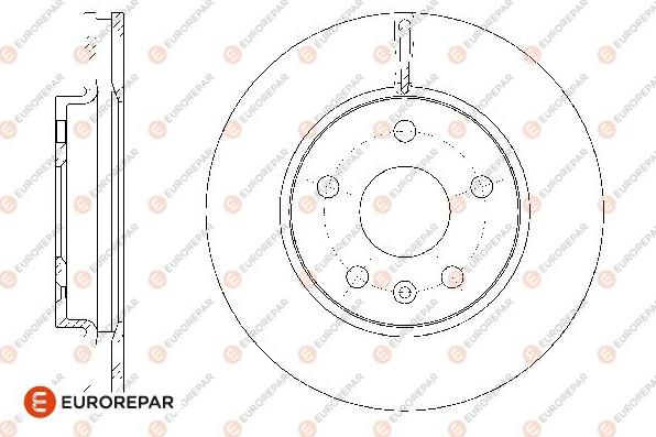 EUROREPAR 1676009580 - Гальмівний диск autocars.com.ua