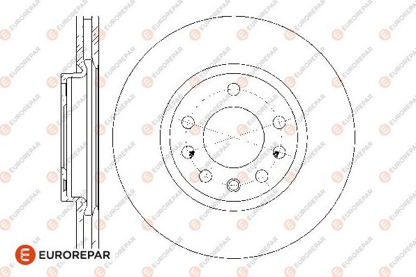 EUROREPAR 1676009680 - Гальмівний диск autocars.com.ua