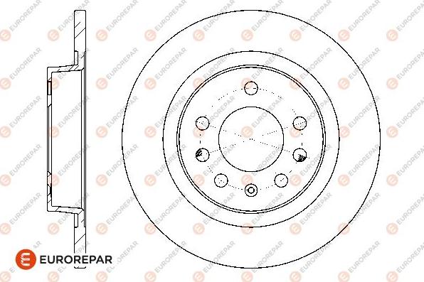 EUROREPAR 1676009880 - Гальмівний диск autocars.com.ua