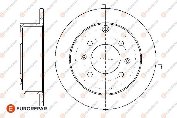 EUROREPAR 1676010380 - Гальмівний диск autocars.com.ua