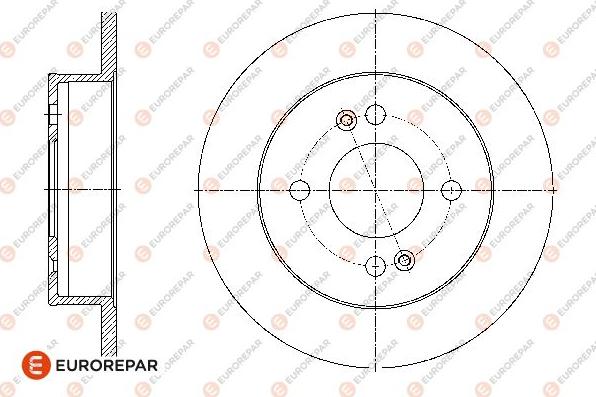 EUROREPAR 1676010780 - Гальмівний диск autocars.com.ua