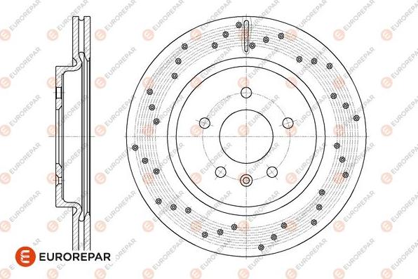 EUROREPAR 1676010980 - Гальмівний диск autocars.com.ua