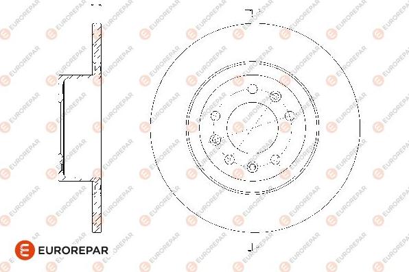 EUROREPAR 1676012180 - Тормозной диск avtokuzovplus.com.ua