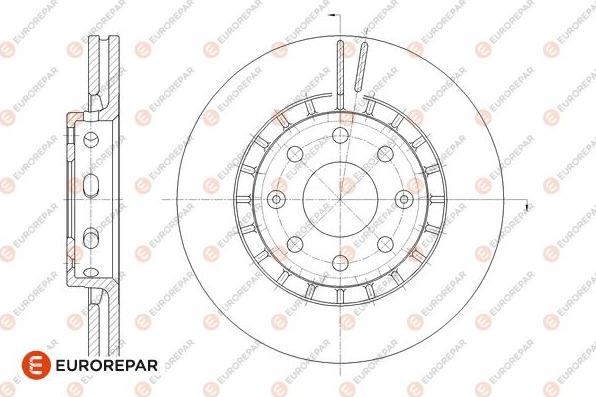 EUROREPAR 1676012280 - Гальмівний диск autocars.com.ua