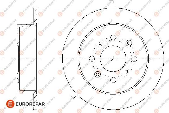 EUROREPAR 1676012380 - Тормозной диск avtokuzovplus.com.ua