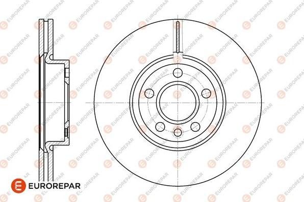 EUROREPAR 1676012680 - Гальмівний диск autocars.com.ua