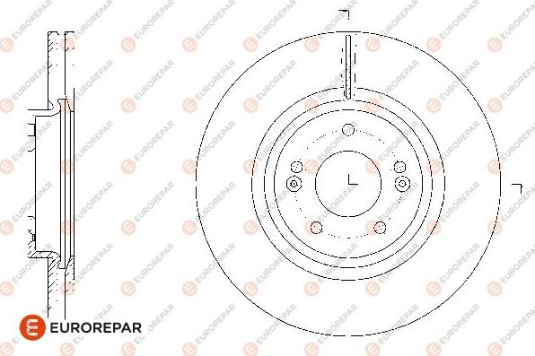 EUROREPAR 1676012880 - Гальмівний диск autocars.com.ua