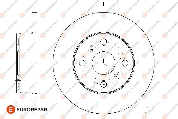 EUROREPAR 1676013280 - Гальмівний диск autocars.com.ua